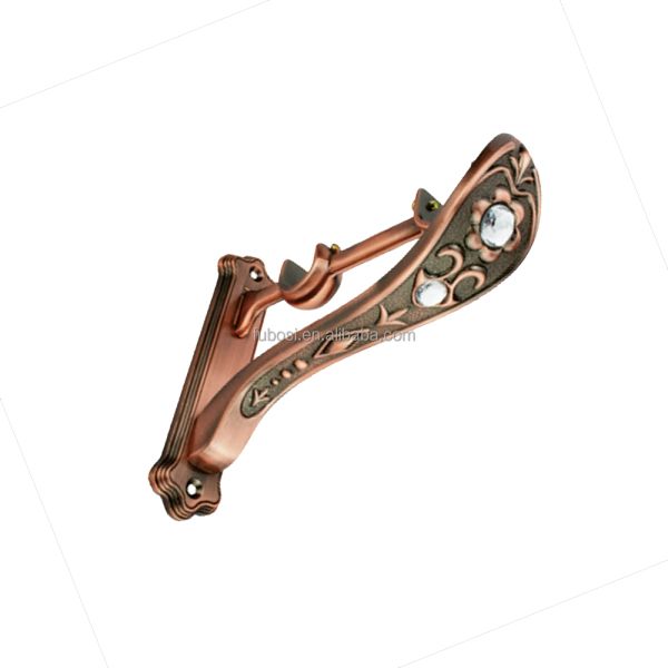 Home Decor Single Adjustable Curtain Rod Bracket for Corner Curtain Rod