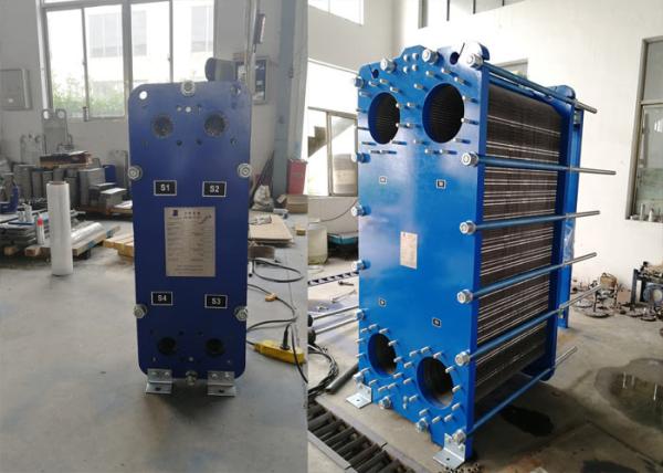 Supply large stocked HRS bule color ss316 industry heat exchanger,gasket detachable frame plate heat exchanger for sale