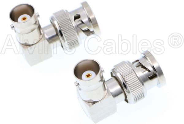 conectores de ángulo recto del vídeo 4K para el cable de 12G HD SDI BNC