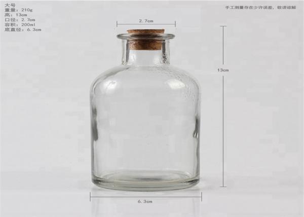 200ml Boston Round Bottles Juice Beverage Cooking Oil Kombucha Bottle With Cork