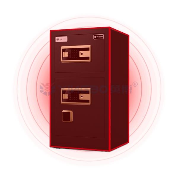 Boîte de sécurité intelligente à double alarme noire personnalisée pour la sécurité à domicile YB/RS-80D
