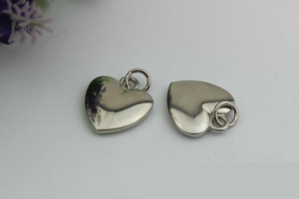 20mm Small love heart shape nickel color metal handbag hanging ornament