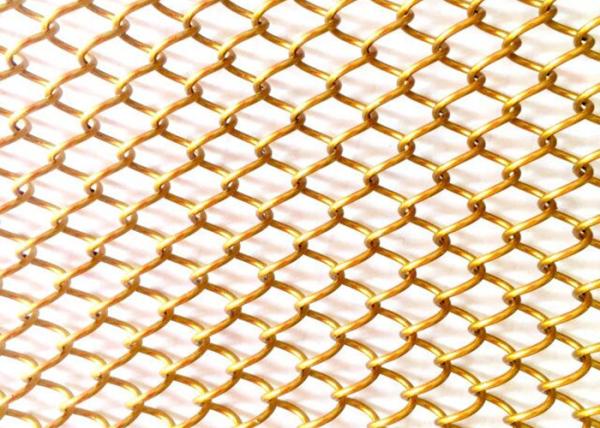 Ouro flexível Mesh Curtain da cortina 13ft da bobina do metal da decoração da casa