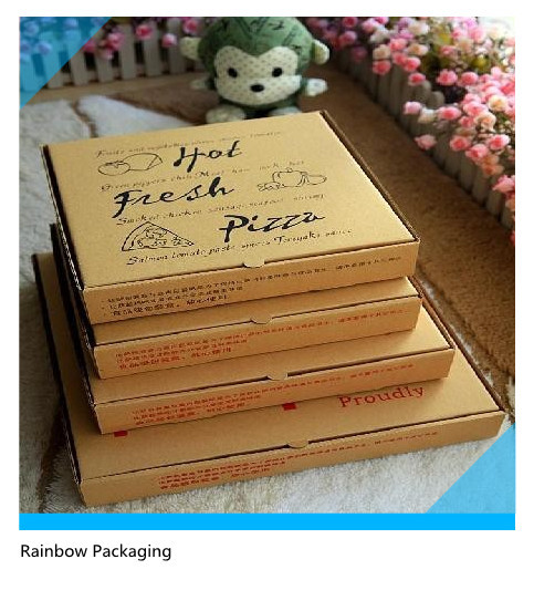 Take Away Pizza Paper Box Packaging Foldable With Printing Surface