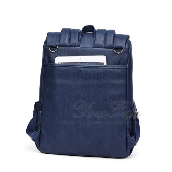 Faux Leather Diaper Bag Backpack vegan diaper bag