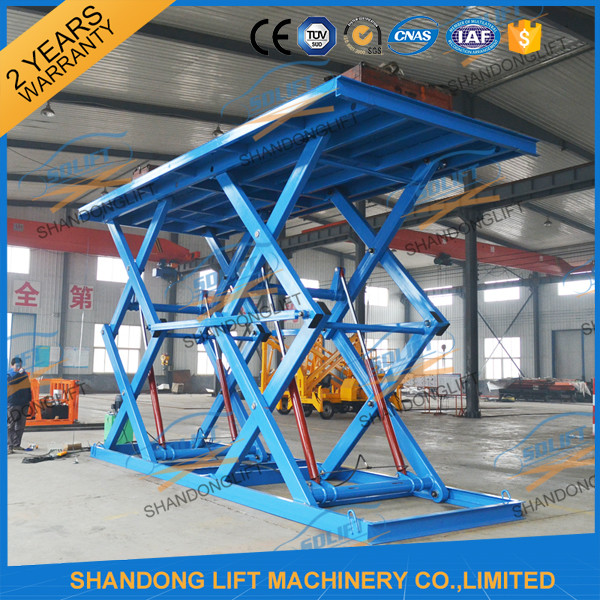 In Ground 3 ton Basement  Hydraulic Car Scissor Lift for Home Garage