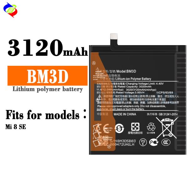 Аккумулятор для мобильных телефонов для Xiaomi MI 8SE BM3D Оригинальная емкость 100% здоровье
