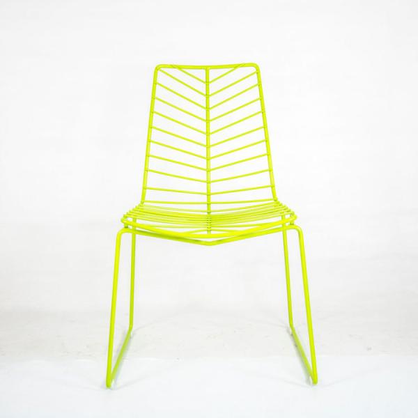 Leaf Shaped Wire Mesh Dining Chairs Stacking Diamond Seat Cushion Unikideas