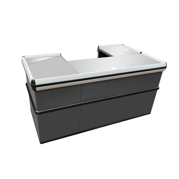 ISO9001 Certified Supermarket Checkout Counter with Food Grade 304 Stainless Steel and Epoxy Resin Powder Coating