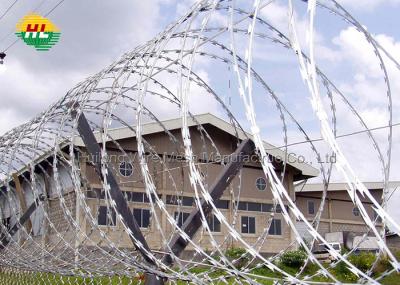 12 20 Feet Helical Razor Wire , Galvanized Steel Barbed Wire 1 Coil