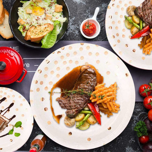 Compostable  Pink  Foil Cinderella Christmas  Disposable Party Tableware Paper Cups Dishes