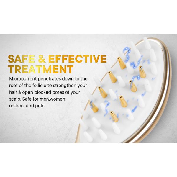 Peigne de coiffure à micro-courant 5V 1A rechargeable à LED