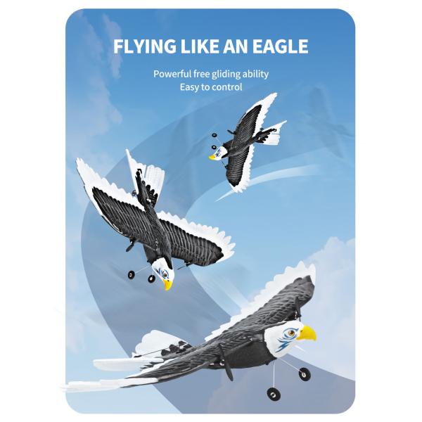 Features RTF 3ch Epp Foam Rc Simulation Wingspan Bald Eagle 2.4g Rc Glider Airplane Toys with 14 Years up Age Range
