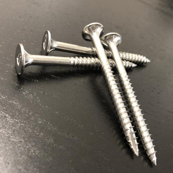 G304 14g Batten Screws 75mm Type 17 Stainless Steel Screws Bugle Head With Ribs