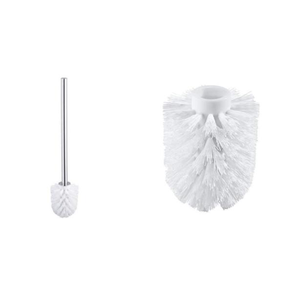 304 stainless steel Toilet Brush And Holder White Brush Head Effective Clean