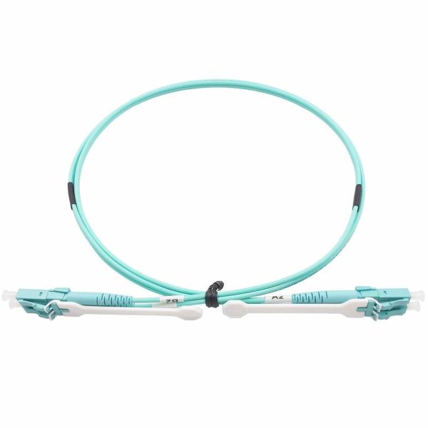 Pulling Type LC Connector Multimode Duplex Optical Fiber Patch Cord 40Gb LSZH 2.0mm