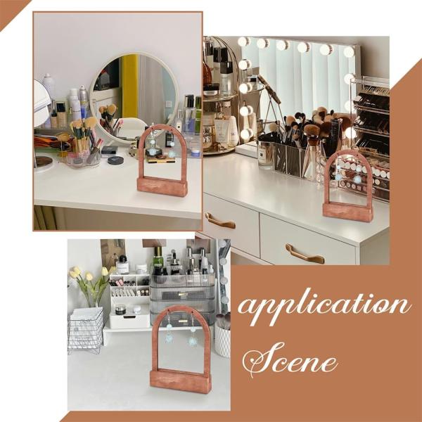 Custom Order Accepted Wooden Arch Shaped Earring Display Stand with Coconut Base