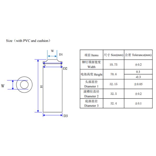 LiFePO4 32700 3.2V 6000mAh LFP аккумулятор цилиндрический литий железофосфатный аккумулятор