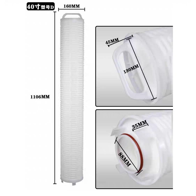 Water Treatment Water Filter Element High Flow Pleated Pp Membrane Filter Cartridge