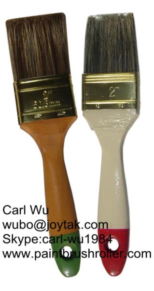 Paint brush natural pure bristle Chinese bristle brush synthetic mixwood handle plastic handle 2 inch PB-007