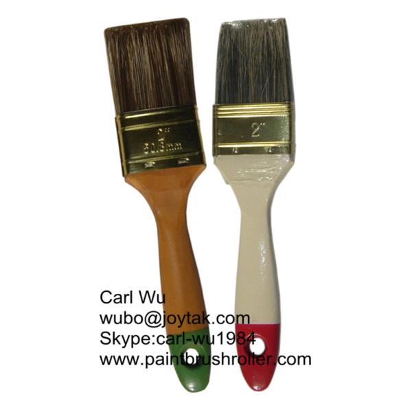 Natural bristle Chinese bristle synthetic mix 2 piece paint brush sets wood handle plastic handle 2 inch PBS-012