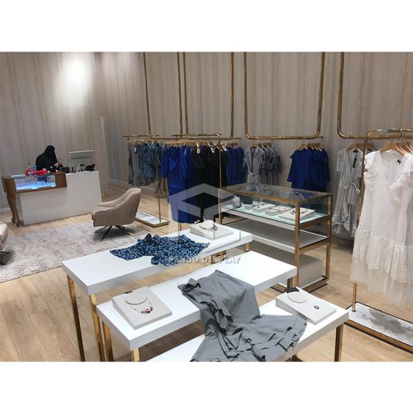 ODM Boutique Women Clothing Shop Display Furniture Racks 5mm Thick