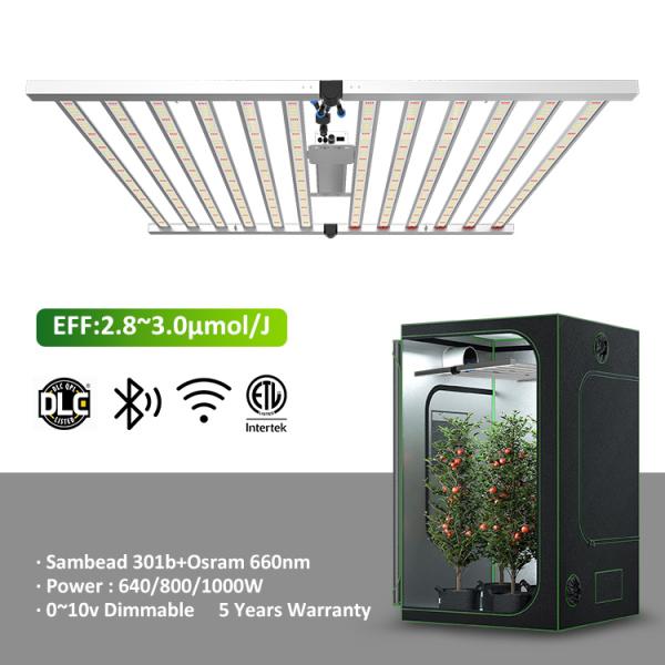 ETL 600W 720W 800W Светодиодная лампа полного спектра для выращивания растений 2,8 µMol/S/W