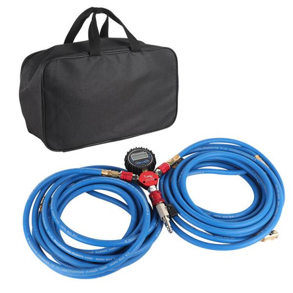Medidor digital de 4 vías de maniobras de plástico aire hacia arriba y hacia abajo neumático inflar sistema deflactor con manguera para accesorios fuera de la carretera