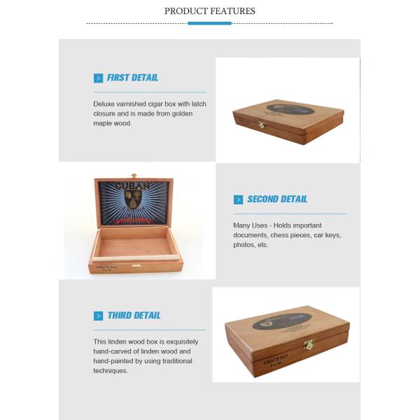 FSC Certified Handmade Wood Cigarette Box with Customized Logo Printing and Packaging
