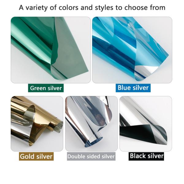 Película de vidrio de perspectiva unidireccional Casa Balcón Cocina Protección solar Escudo de privacidad Película de aislamiento térmico Adhesivos de vidrio