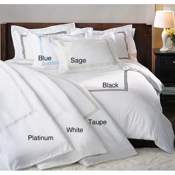 Nantong lujoso set de ropa de cama de edredón con costuras bordadas cubiertas para cama de tamaño king