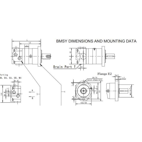 мотор вала 31,75 G1/2 Bmsy болта 80cc 100cc 250cc 315cc 2 гидравлический