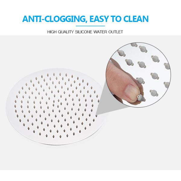 Water Saving and High Pressure Bright Chrome 8 Inch Ultra Thin Round Rainfall Shower Head