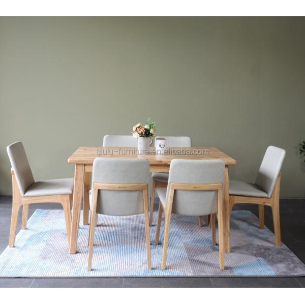 Customized Exquisite Workmanship Solid Wood Leg Dining Room Set Furniture with Dinning Table and Chairs Design