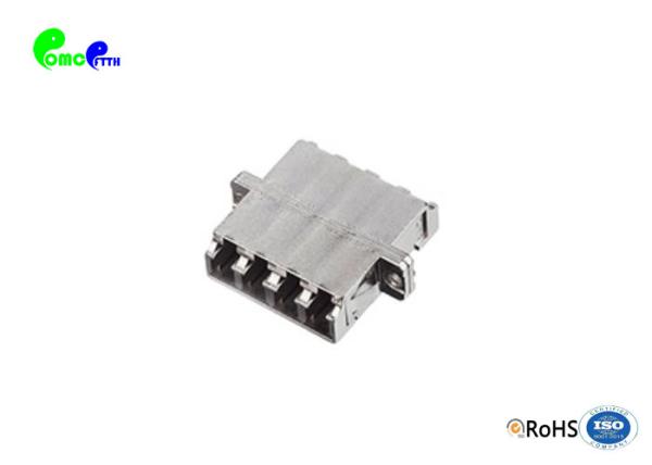 Adaptador da fibra ótica do metal do quadrilátero do LC com perda de inserção da flange 0.2dB baixa