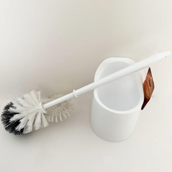 Anti Slip Base Hard Bristle Toilet Brush With Holder Good Grips Hideaway Compact Long Brush