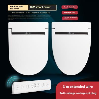 Smart Electric Toilet Bidet Seat Soft Close V/U Shaped Waterproof