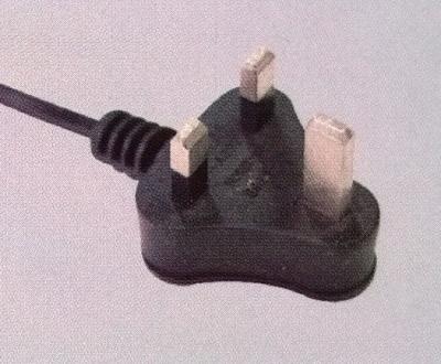 UK Non-Fused Power Cord Plug, BS1363A Moulded Plug