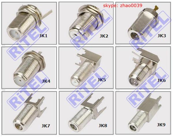 CATV high quality F type female Jack and plug, bulkhead for panel or PCB for TVC/COMCAST/PPC
