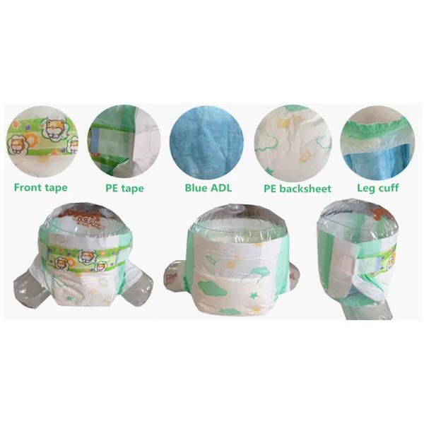 PP Tape OEM Design Pampering Newborn Baby Diapers With PE Backsheet Film
