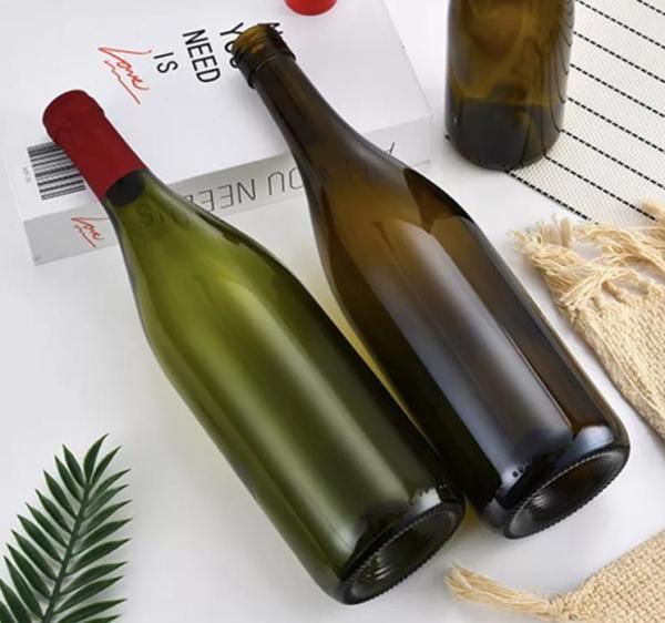 750 ml Super Flint Glass Antique Green Color Champagne Flask para os Connoisseurs de Whisky