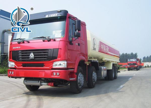 336HP Liquid Oil / Fuel Tank Truck Tanker Truck 8x4 Aluminium Alloy Tank 30000L Capacity