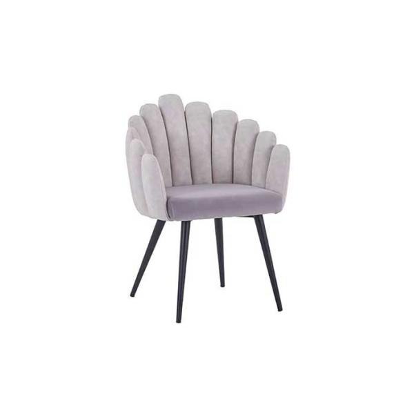 Industrial Armrest Tufted Modern Fabric Chair With Metal Legs