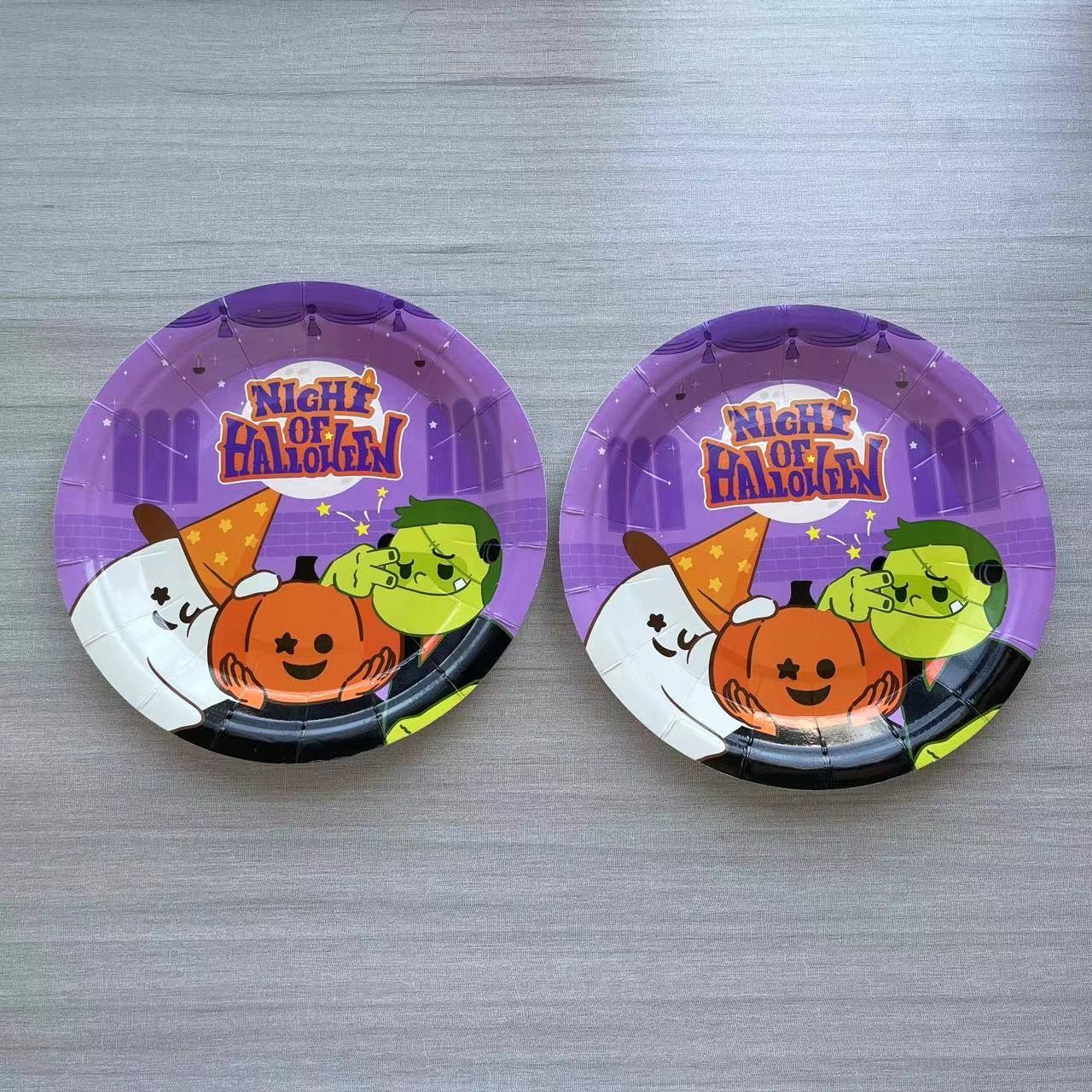 7inch Customizable Degradable Disposable Paper Plate for Home Barbecue and Catering