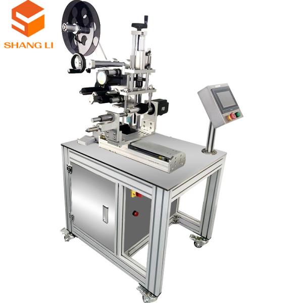 Máquina de rotulagem semiautomática de garrafas de vidro com capacidade de rotulagem frontal e posterior