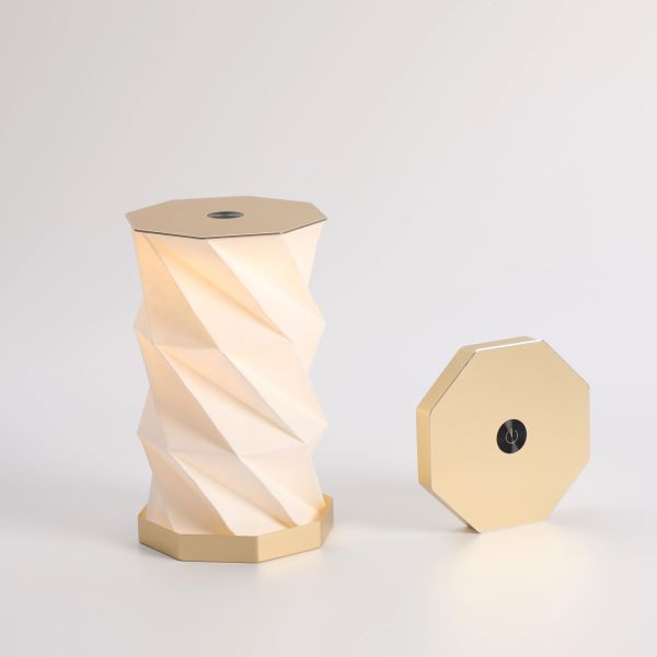 Cordless Foldable ABS Paper Tall Lamp Rechargeable Night Lights Touch Control Eco Friendly