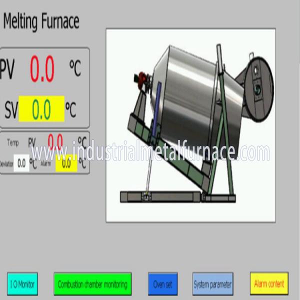5000KG роторная печь увольнятьая газом плавя, печь промышленного металла плавя