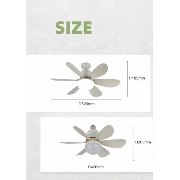 Small Size Flower Fan Light Solar Mini Ceiling Lights With Fan and Support Dimmer Yes