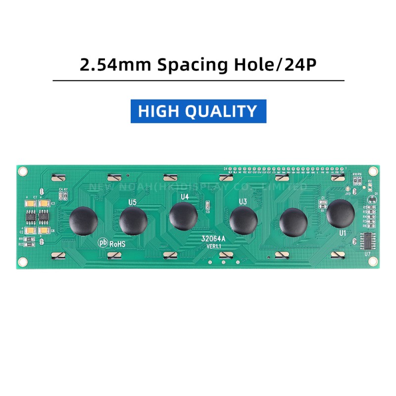 Grey Film 32064A 5V KS0108 Controller 190X54X13.6MM InduStrial LCD Display Screen