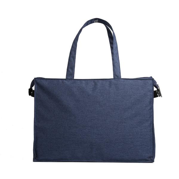 Blue Messenger Padded Laptop Bag , Briefcase Computer Bag Solid Hand Hold Belt
